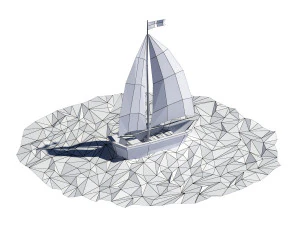 cartoon boat 3D Model