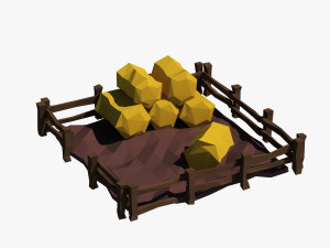 cartoon haystacks 3D Model