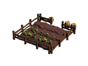 cartoon garden 3D Model