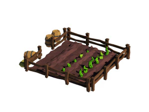 cartoon garden 3D Model