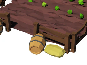 cartoon garden 3D Model