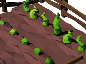 cartoon garden 3D Model