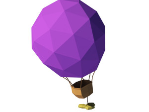 cartoon air balloon Modello 3D