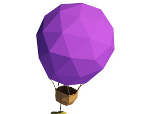 cartoon air balloon Modello 3D