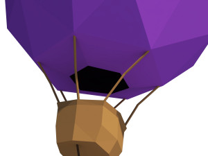cartoon air balloon Modello 3D