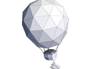 cartoon air balloon Modello 3D