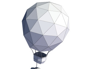 cartoon air balloon Modello 3D