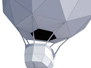 cartoon air balloon Modello 3D