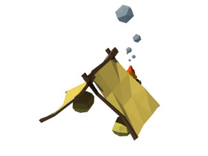 cartoon tent 3D Model