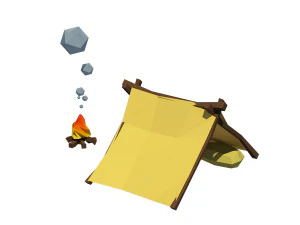 cartoon tent 3D Model