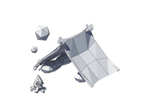 cartoon tent 3D Model