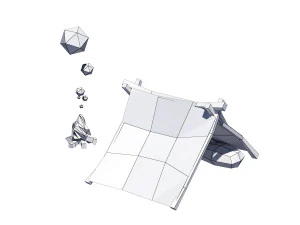 cartoon tent 3D Model