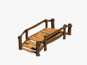 cartoon bridge 3D 模型