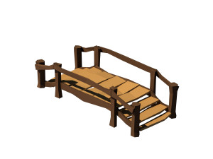 cartoon bridge 3Dモデル