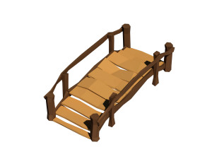 cartoon bridge 3Dモデル