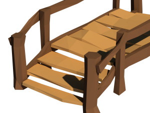 cartoon bridge 3Dモデル