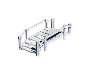 cartoon bridge 3D Model