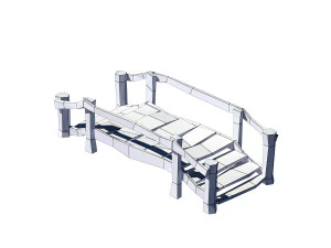 cartoon bridge 3D Model