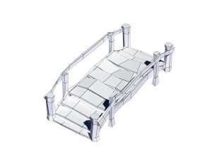 cartoon bridge 3Dモデル