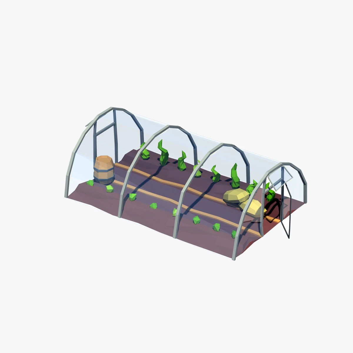 cartoon greenhouse 3D Model .c4d .max .obj .3ds .fbx .stl .blend 