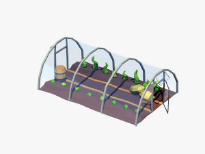 cartoon greenhouse Modèle 3D