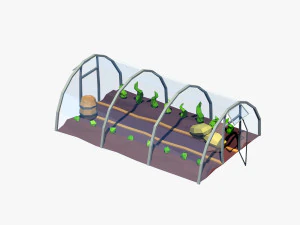 szklarnia kresk&oacute;wkowa Model 3D