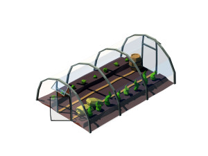 cartoon greenhouse 3D 模型