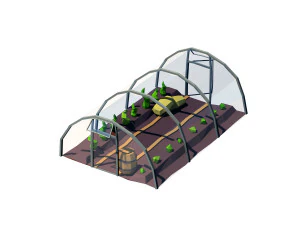 cartoon greenhouse 3D Model