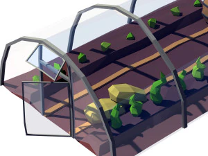 cartoon greenhouse 3D Model