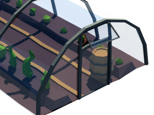 cartoon greenhouse 3D 模型