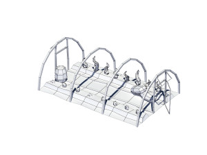 cartoon greenhouse 3D 模型