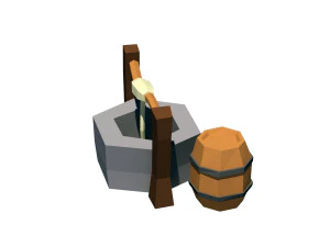 cartoon well 3D Model
