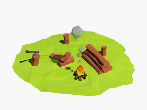 cartoon logs Modelo 3D