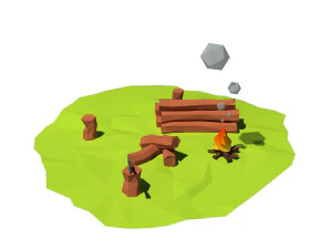 Cartoon-Protokolle 3D Modell