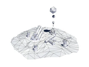 Cartoon-Protokolle 3D Modell