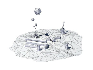 Cartoon-Protokolle 3D Modell