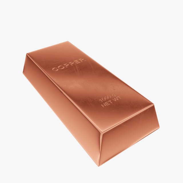 ingot copper Model 3D .c4d .max .obj .3ds .fbx .stl .blend 