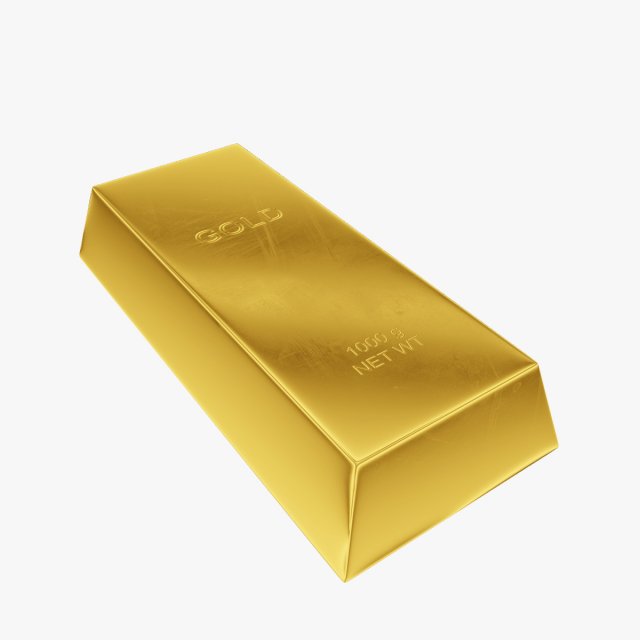 ingot gold Model 3D .c4d .max .obj .3ds .fbx .stl .blend 