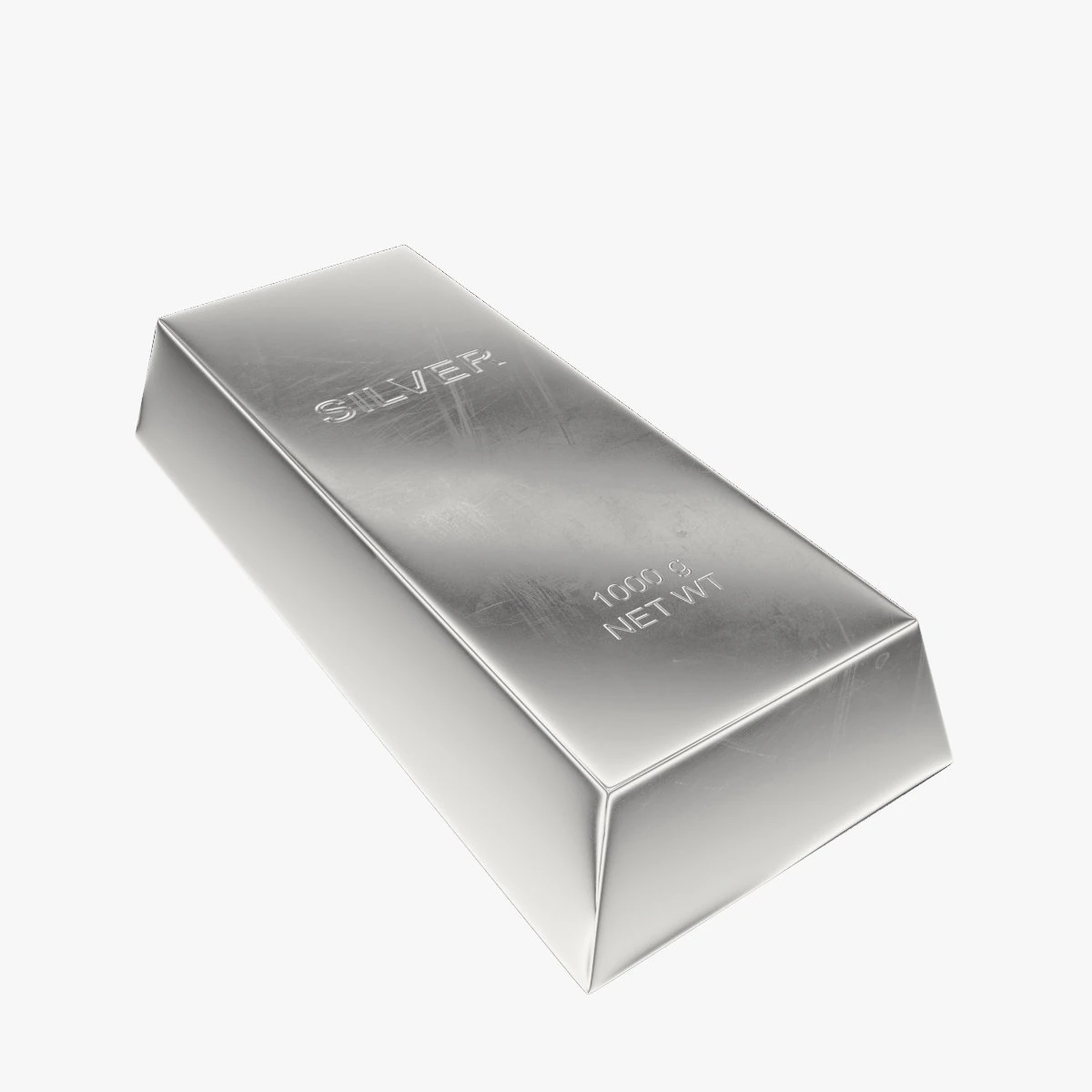 lingot d'argent Modèle 3D .c4d .max .obj .3ds .fbx .stl .blend