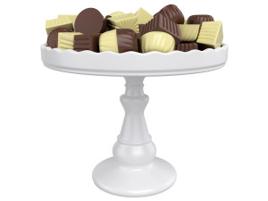 chocolate candy on tray Model 3D