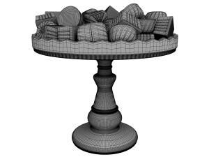 chocolate candy on tray Model 3D
