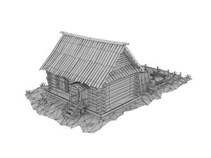 cartoon wooden house 3D 模型