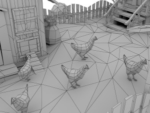 cartoon wooden house Modèle 3D