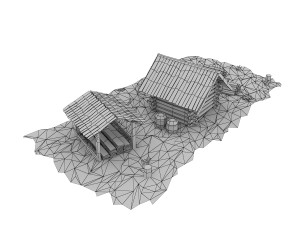 cartoon wooden sawmill 3D मॉडल