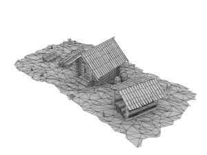 cartoon wooden sawmill 3D मॉडल