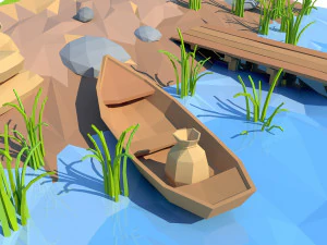 cartoon shore 3D Model