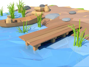 cartoon shore 3D Model