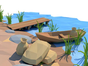 cartoon shore 3D Model