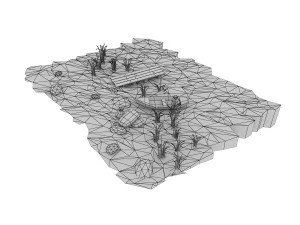 cartoon shore 3D Model