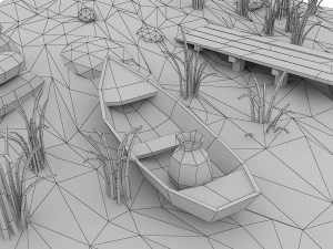 cartoon shore 3D Model